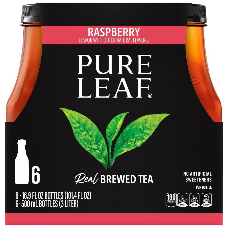 slide 4 of 8, PURE LEAF RTD Pure Leaf Raspberry Iced Tea - 6pk/16.9oz Bottles, 6 ct; 16.9 oz