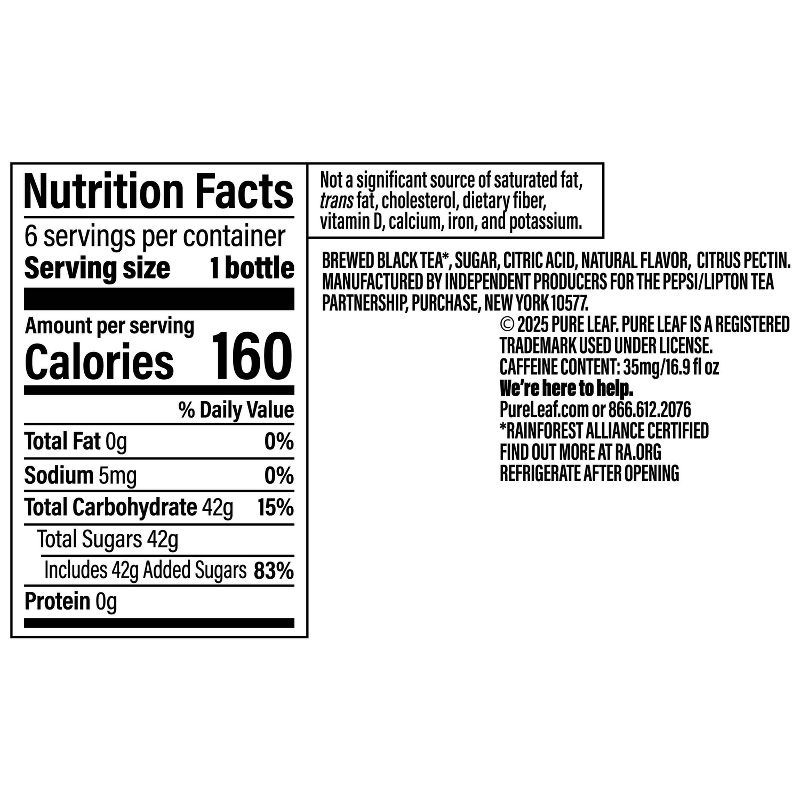 slide 8 of 8, PURE LEAF RTD Pure Leaf Raspberry Iced Tea - 6pk/16.9oz Bottles, 6 ct; 16.9 oz