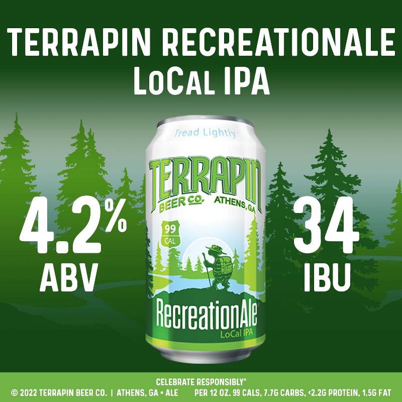 slide 2 of 8, Terrapin Beer Co. Terrapin Recreation Ale Session IPA Beer - 12pk/12 fl oz Cans, 12 ct; 12 fl oz