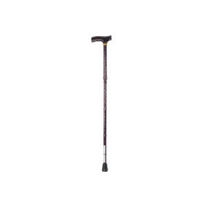 slide 1 of 1, Drive Medical Lightweight Adjustable Folding Cane With T Handle, Black Floral, 1 ct