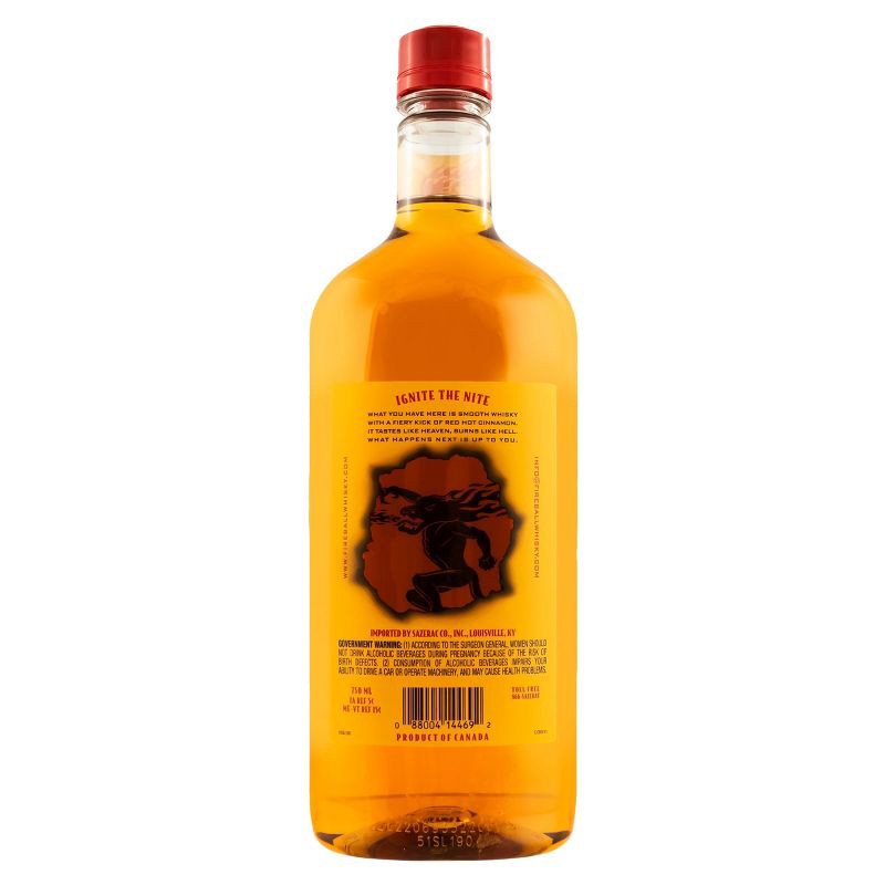 slide 2 of 6, Fireball Red Hot Cinnamon Blended Whisky - 750ml Plastic Bottle, 750 ml