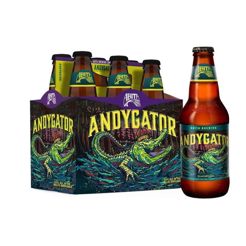 slide 1 of 8, Abita Andygator Helles Dopplebock Beer - 6pk/12 fl oz Bottles, 6 ct; 12 fl oz
