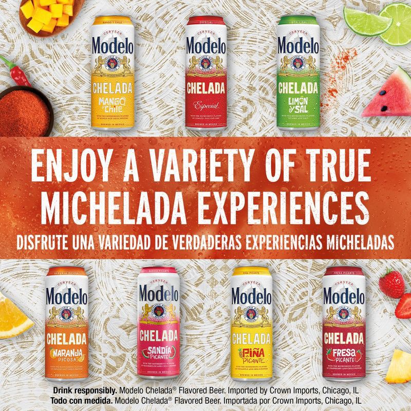 slide 5 of 10, Modelo Especial Modelo Chelada Especial Beer - 24 fl oz Can, 24 fl oz