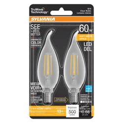 Sylvania TruWave 60-Watt B10 Soft White LED Light Bulbs