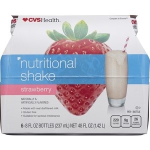 slide 1 of 1, CVS Health Nutritional Liquid Shake 48 Oz, Strawberry, 48 oz