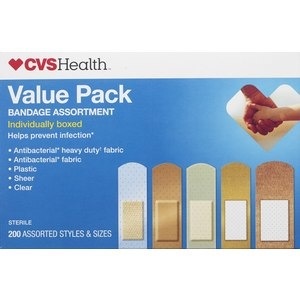 slide 1 of 1, CVS Health Bandages Assortment Value Pack, 200 ct