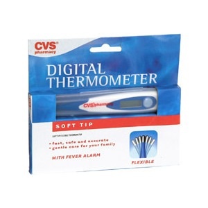 slide 1 of 1, CVS Pharmacy Digital Thermometer Soft Tip, 1 ct