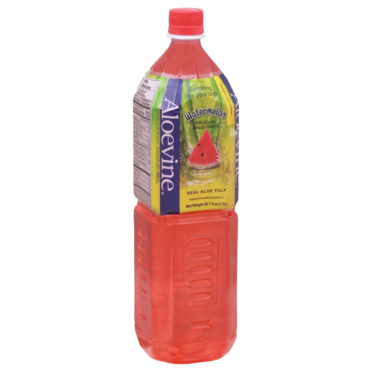 slide 8 of 10, Aloevine Refreshing Watermelon Aloe Vera Drink 50.7 fl oz, 50.7 fl oz