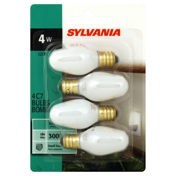 slide 1 of 1, Sylvania Night Light Incandescent Lamp, White, 4 ct
