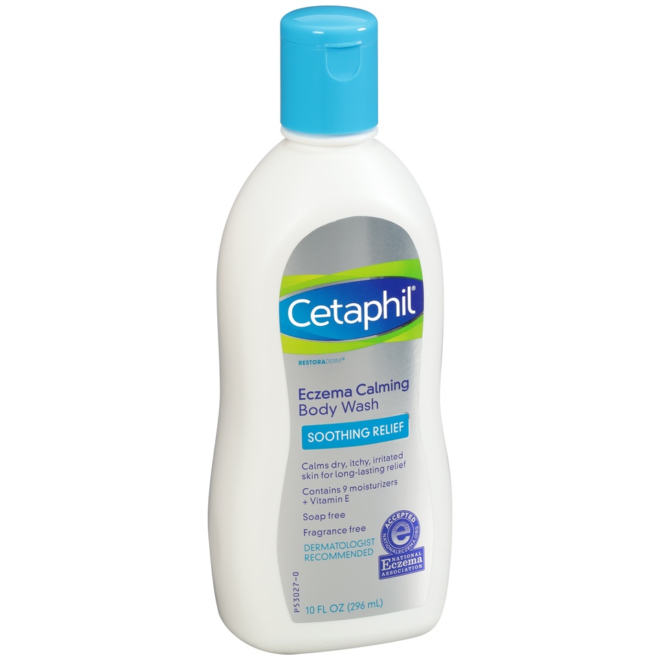 slide 2 of 7, Cetaphil Restoraderm Eczema Calming Body Wash, 10 fl oz