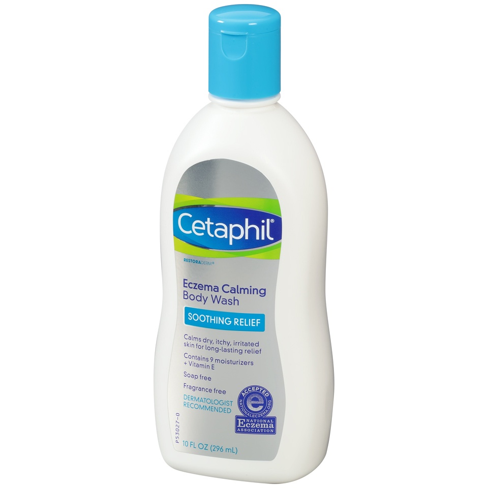 slide 3 of 7, Cetaphil Restoraderm Eczema Calming Body Wash, 10 fl oz