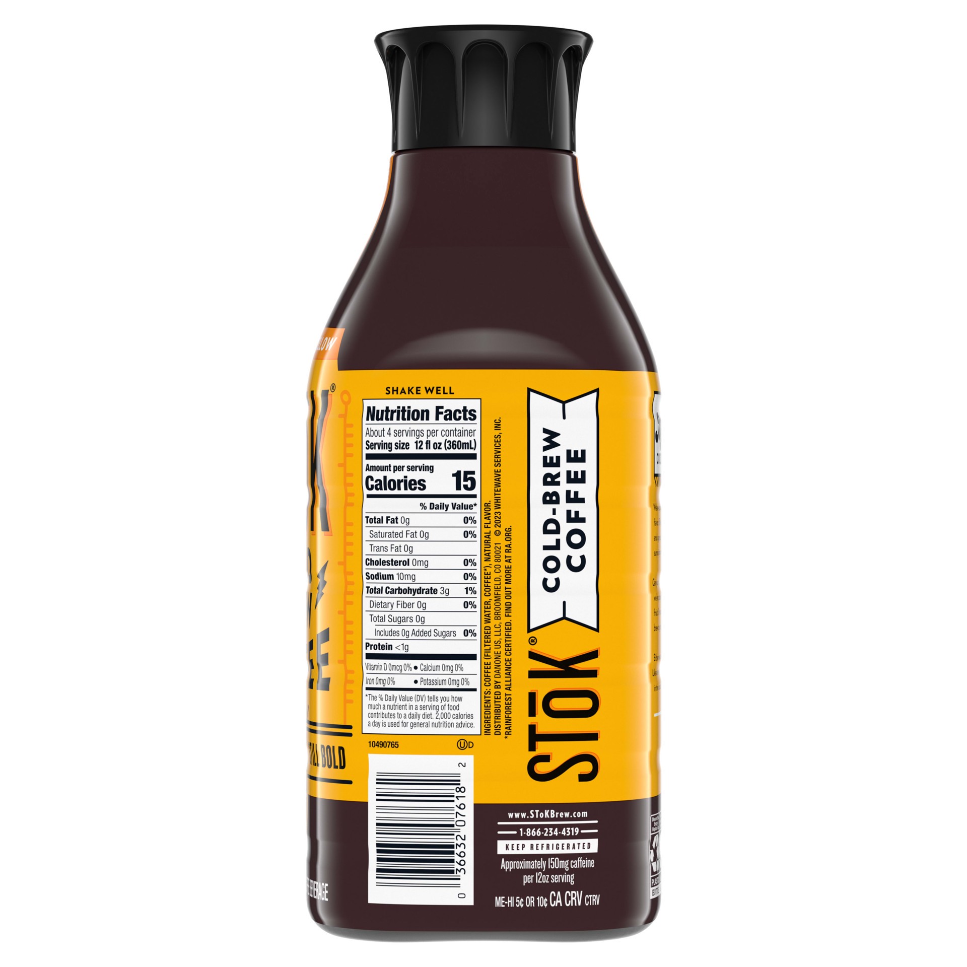 slide 4 of 5, STōK Cold Brew Coffee, Bright & Mellow Un-Sweet Black - 48 fl oz, 48 ct