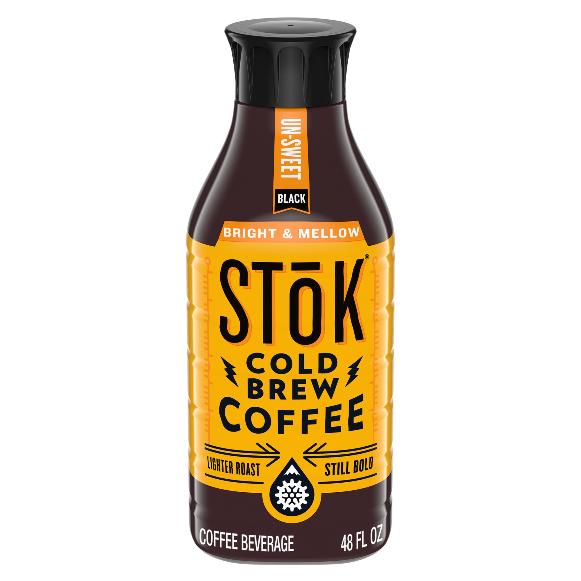 slide 1 of 5, STōK Cold Brew Coffee, Bright & Mellow Un-Sweet Black - 48 fl oz, 48 ct