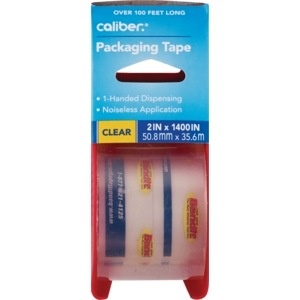 slide 1 of 1, Caliber Packing Tape, Clear, 1 ct