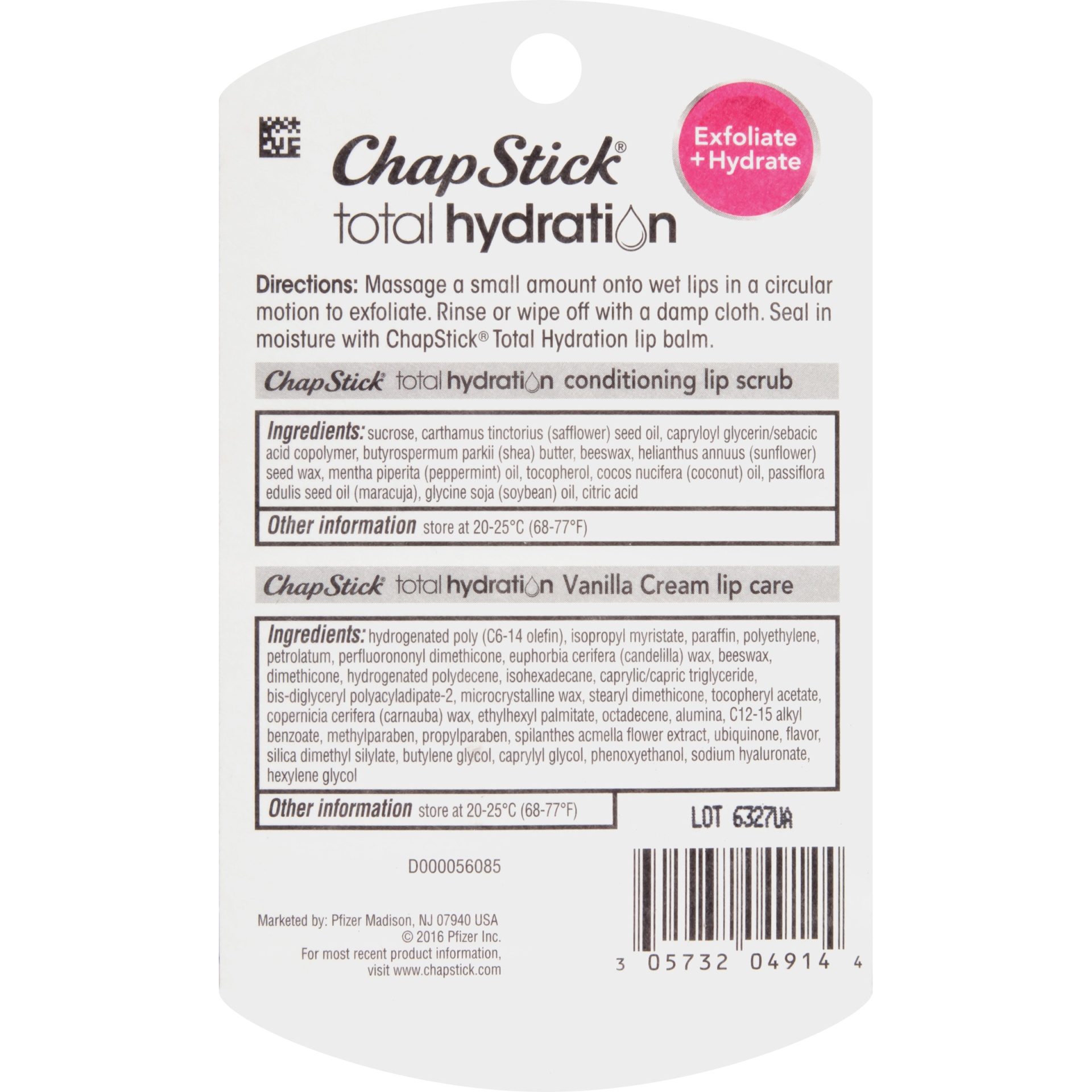 slide 5 of 7, ChapStick Total Hydration Lip Care & Conditioning Lip Scrub, 2 ct