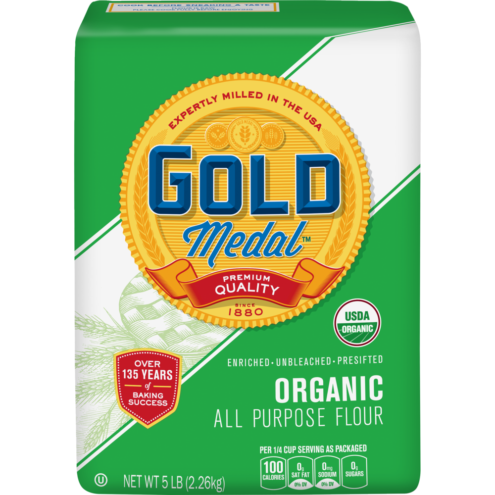 slide 1 of 1, Gold Medal Organic All-Purpose Flour, 5 lb