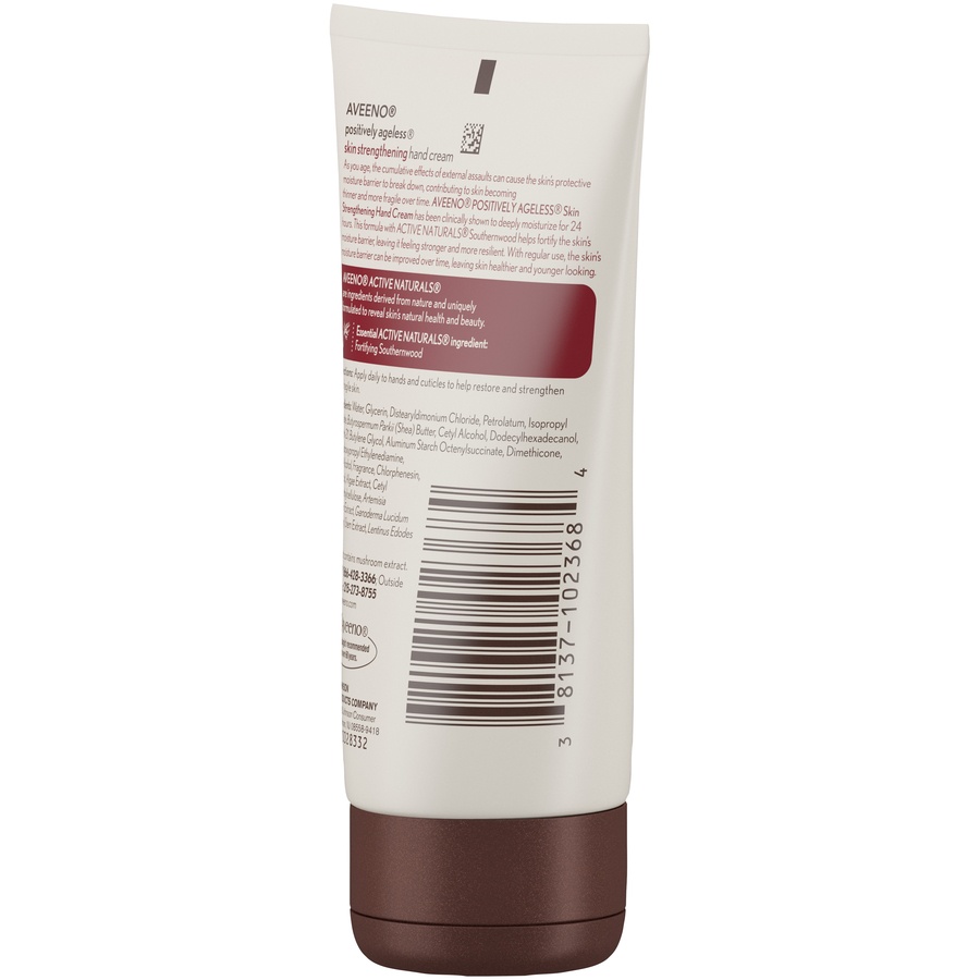 slide 3 of 6, AVEENO POSITIVELY AGELESS Skin Strengthening Hand Cream, 2.7 Oz, 2.7 oz