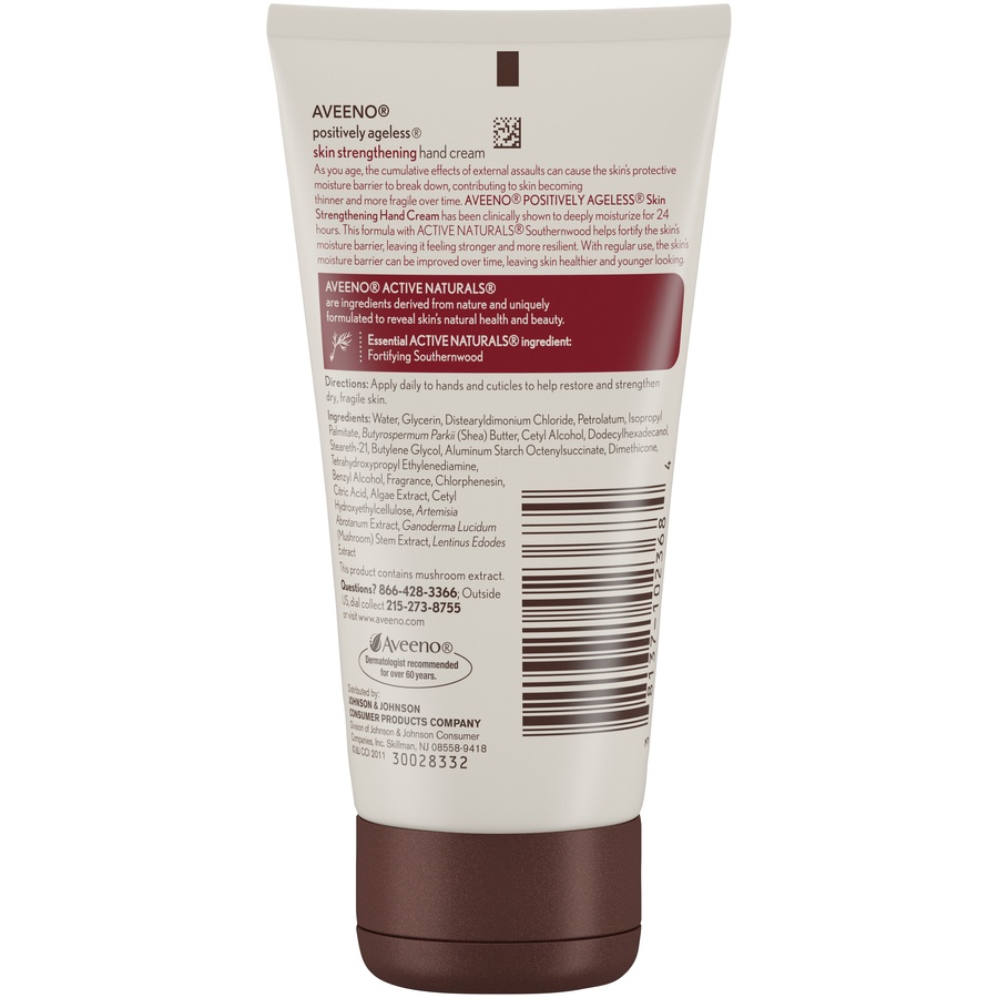 slide 6 of 6, AVEENO POSITIVELY AGELESS Skin Strengthening Hand Cream, 2.7 Oz, 2.7 oz