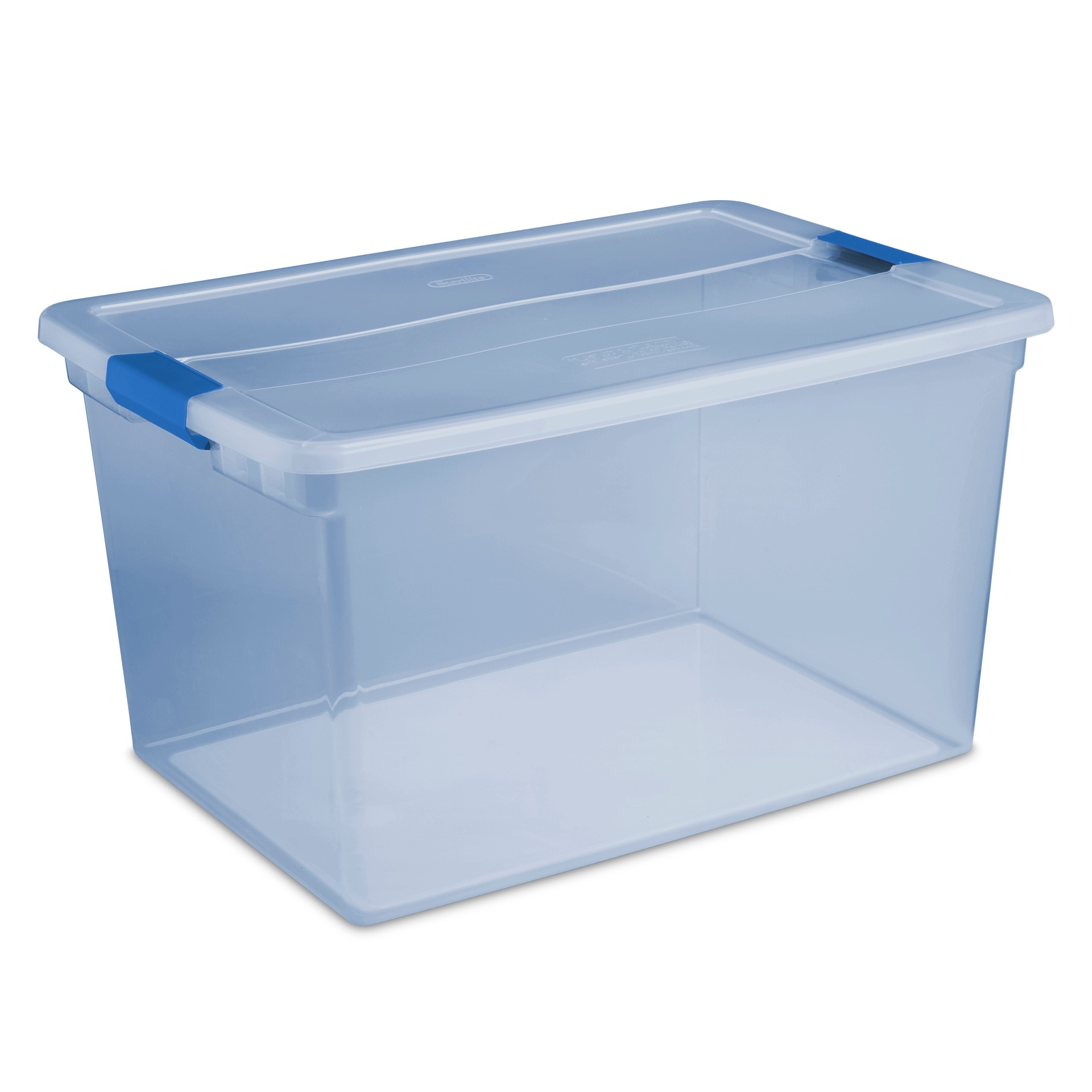 slide 1 of 2, Sterilite Utility Storage Tubs And Totes ClearView Blue, 66 qt