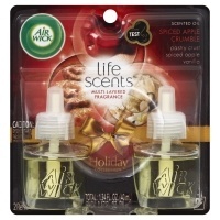 slide 1 of 1, Air Wick Life Scents Holiday Edition Spiced Apple Crumble Scented Oil Refills, 1 ct