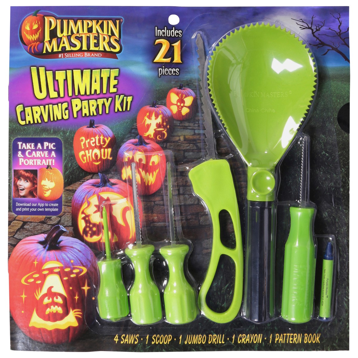 slide 1 of 9, Pumpkin Masters Ultimate Carving Party Kit 21 Pieces, 1 ct