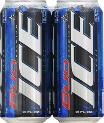 Bud Ice Premium Lager Beer 4 ea