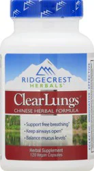 RidgeCrest Herbals Vegan Capsules ClearLungs 120 ea