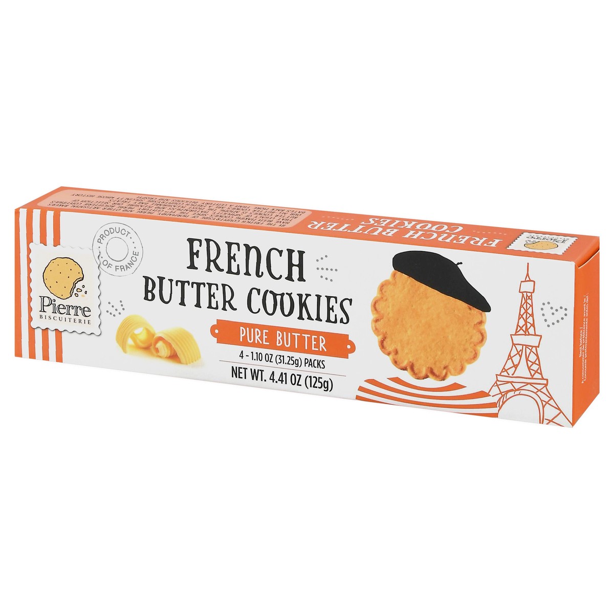 slide 3 of 12, Pierre Biscuiterie Pure Butter French Butter Cookies 4 - 1.10 oz Packs, 4 ct