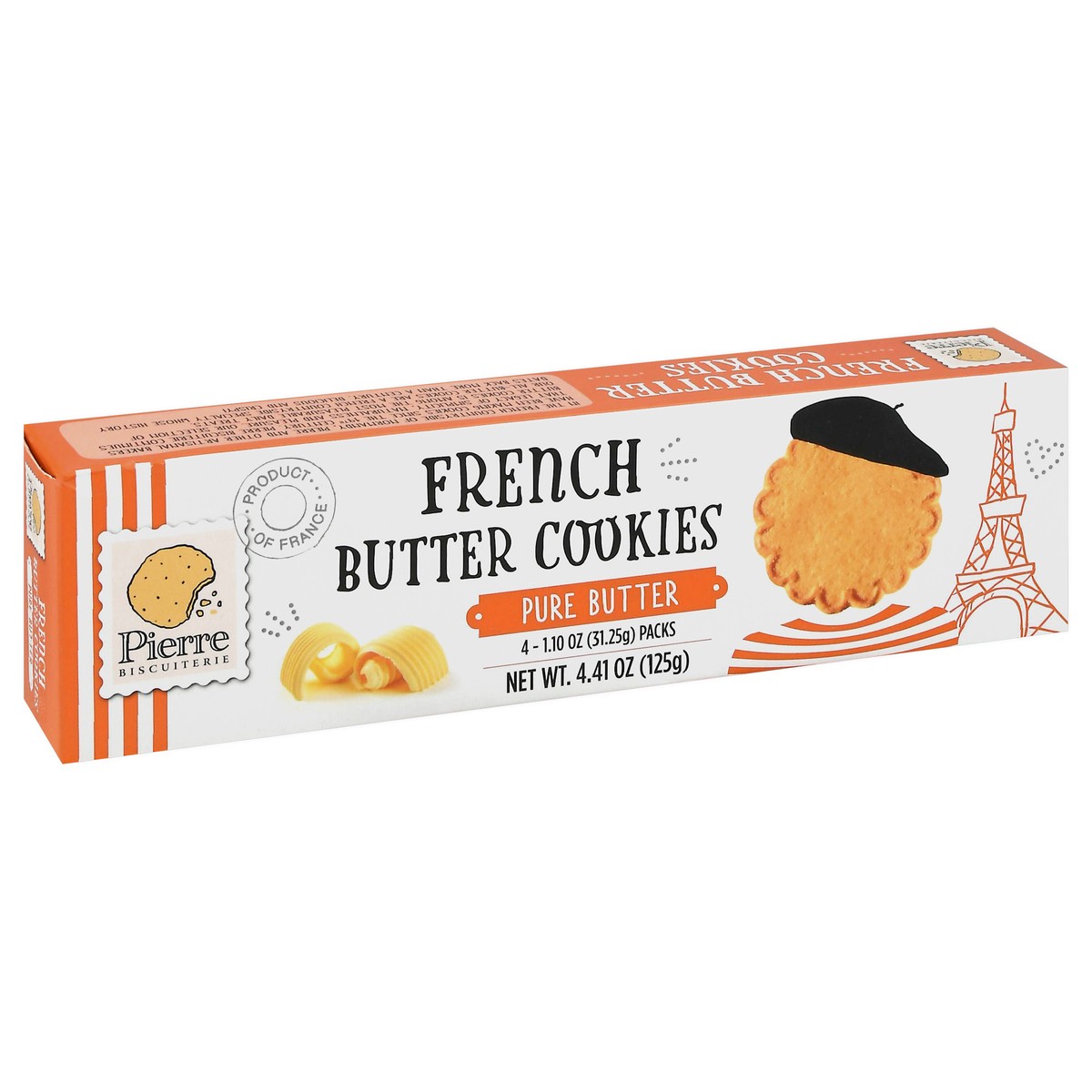 slide 2 of 12, Pierre Biscuiterie Pure Butter French Butter Cookies 4 - 1.10 oz Packs, 4 ct