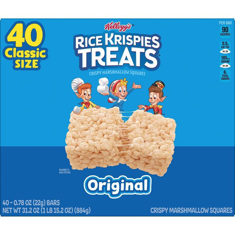 slide 11 of 11, Rice Krispies Treats Original Marshmallow Squares - 40ct/31.2oz, 40 ct, 31.2 oz