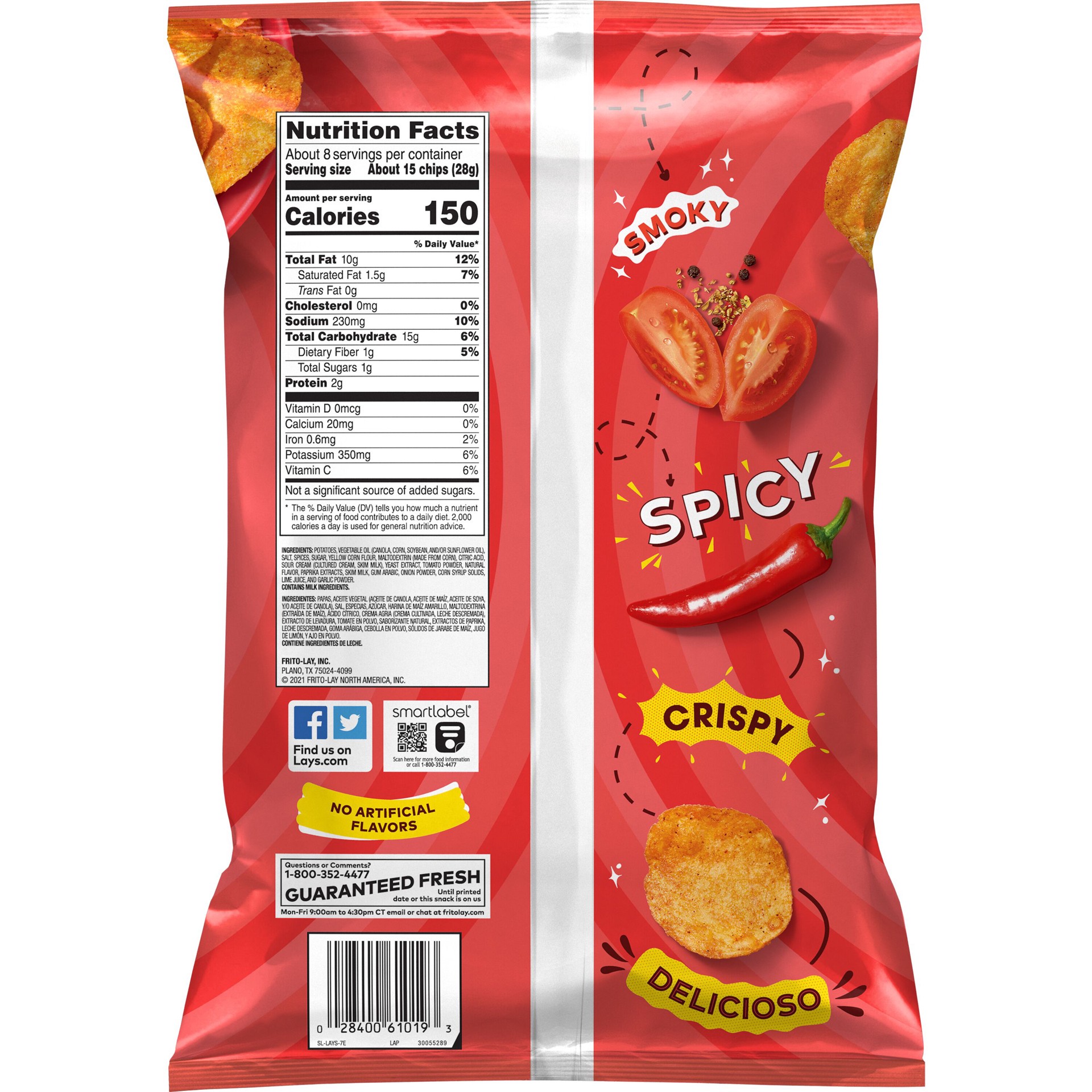 slide 2 of 2, Lay's Adobadas Flavored Potato Chips 7.75 oz, 7.75 oz