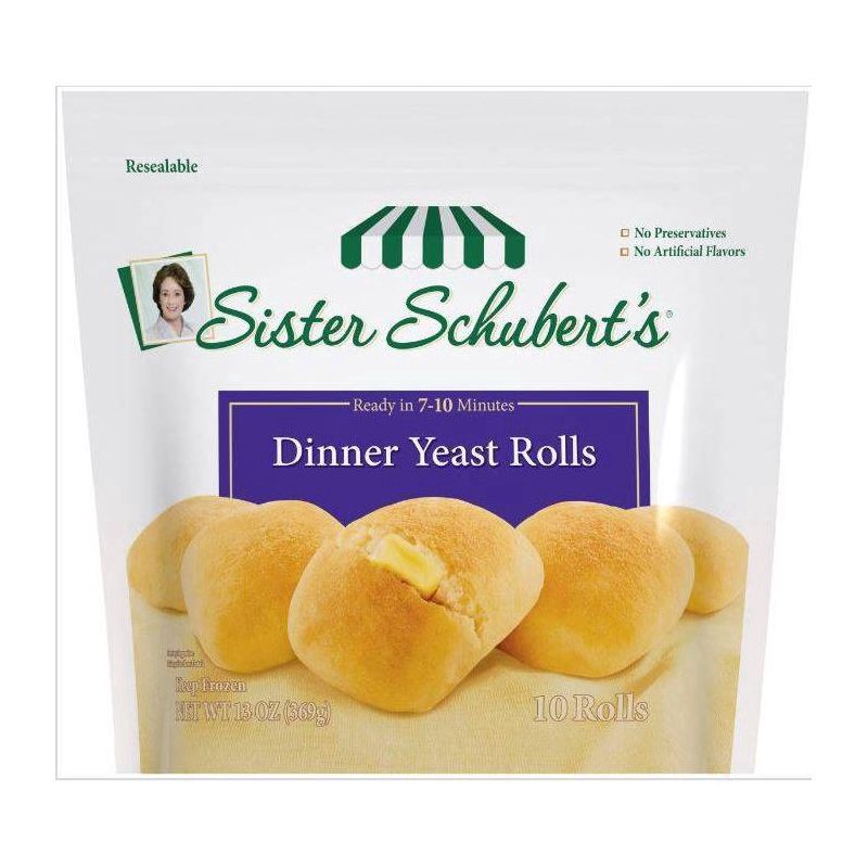 slide 1 of 9, Sister Schubert's Frozen Dinner Yeast Rolls - 13oz/10ct, 10 ct; 13 oz