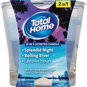 slide 1 of 1, Total Home By CVS 2 In 1 Splendid Night-Rolling River Scented Candle, 3.8oz, 3.8 oz