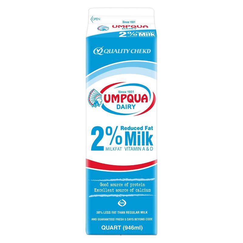 slide 1 of 1, Umpqua Dairy Umpqua 2% Milk - 1qt, 1 qt