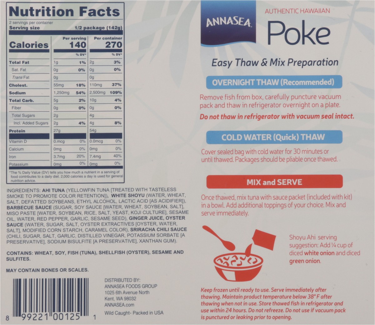 slide 8 of 13, Annasea Authentic Hawaiian Shoyu Ahi Poke Meal Kit 10 oz, 10 oz