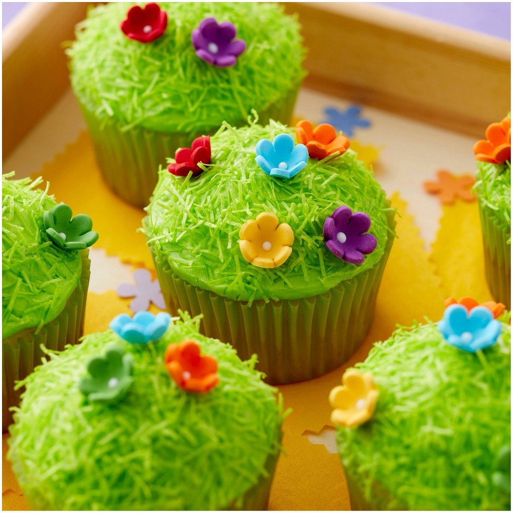 slide 2 of 4, Wilton Mini Flower Icing Decorations, 32 ct