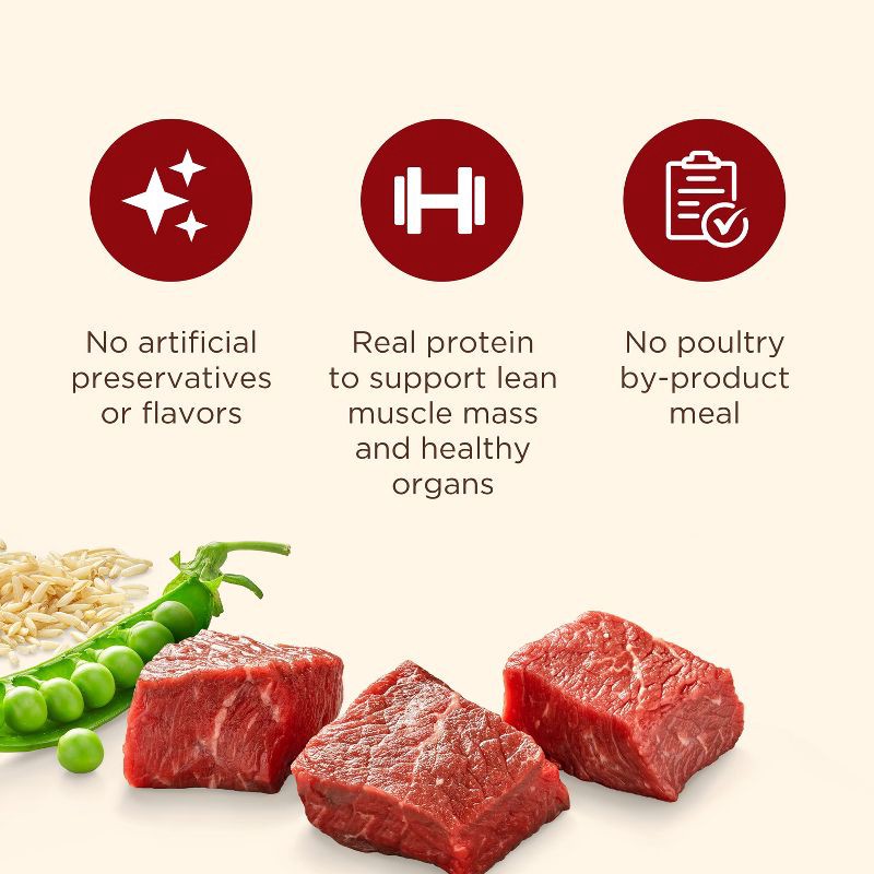 slide 4 of 10, Nutrish Whole Health Blend Real Beef, Pea & Brown Rice Recipe Dry Dog Food - 28lbs, 28 lb