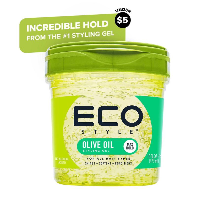 slide 2 of 5, ECO STYLE Professional Olive Styling Gel - 16 fl oz, 16 fl oz