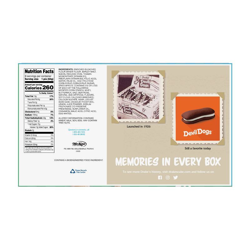 slide 4 of 4, Drake's Apple Fruit Pies - 18.04oz/8ct, 18.04 oz, 8 ct