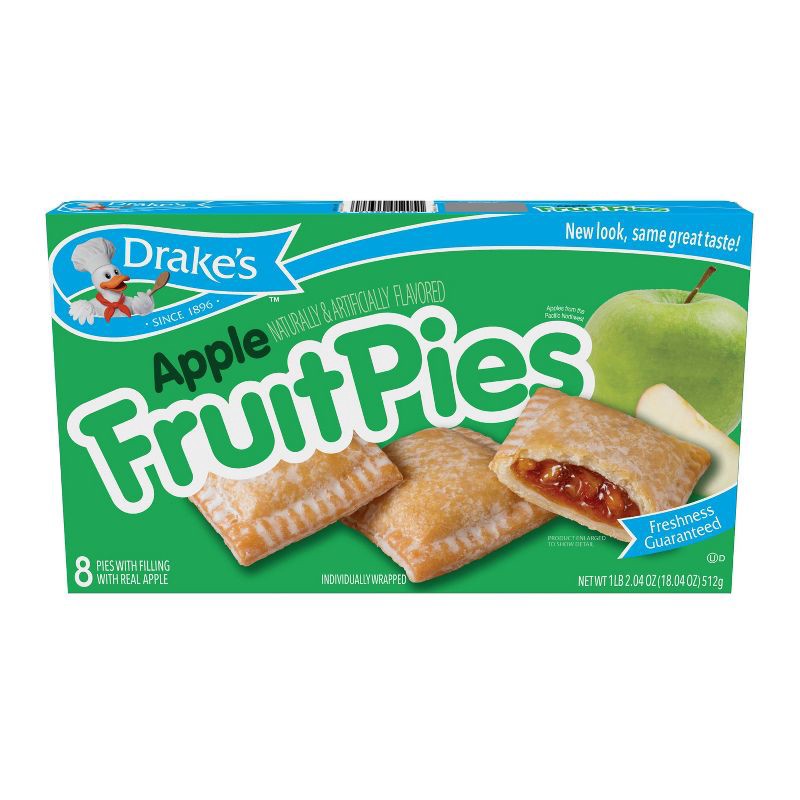 slide 1 of 4, Drake's Apple Fruit Pies - 18.04oz/8ct, 18.04 oz, 8 ct