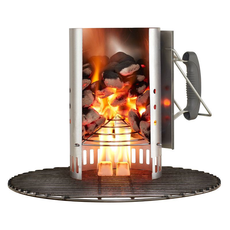 slide 5 of 5, Weber Rapidfire Chimney Starter: Aluminized Steel, Heat-Resistant, No Assembly Required, 1 ct