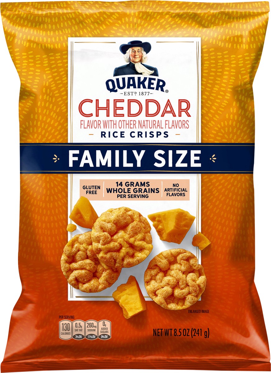 slide 9 of 9, Quaker Rice Crisps Cheddar 8.5 Oz, 8.5 oz