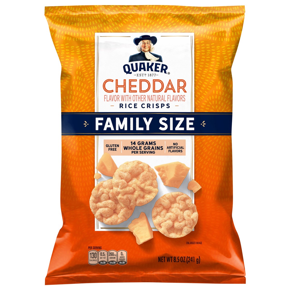 slide 1 of 9, Quaker Rice Crisps Cheddar 8.5 Oz, 8.5 oz