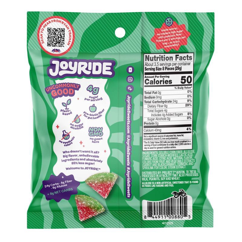 slide 2 of 3, Joyride Sour Watermelon Wedges Candy 3.5 oz, 3.5 oz