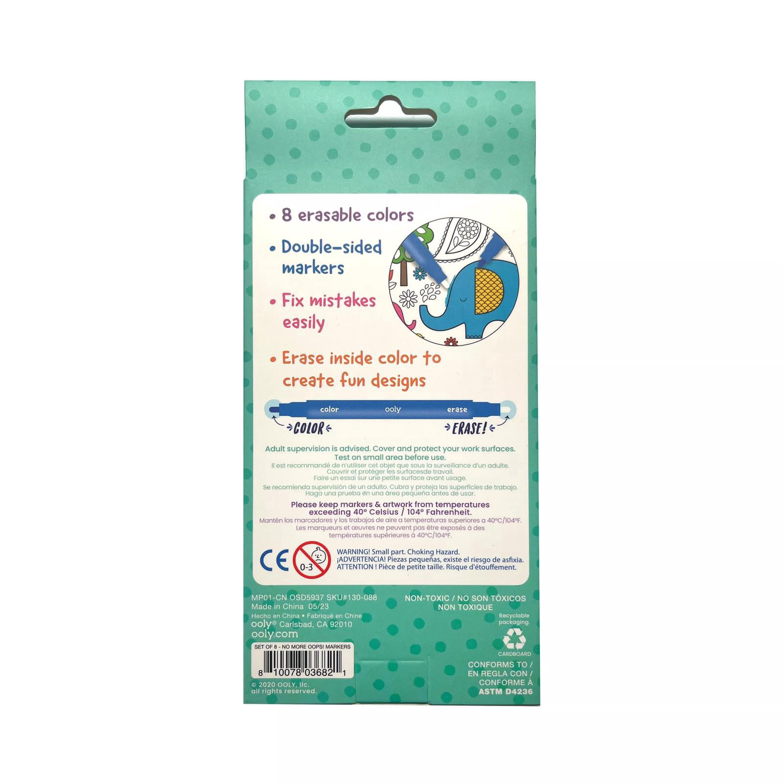 slide 3 of 4, Ooly Double-Ended Erasable Markers, 8ct., 8 ct