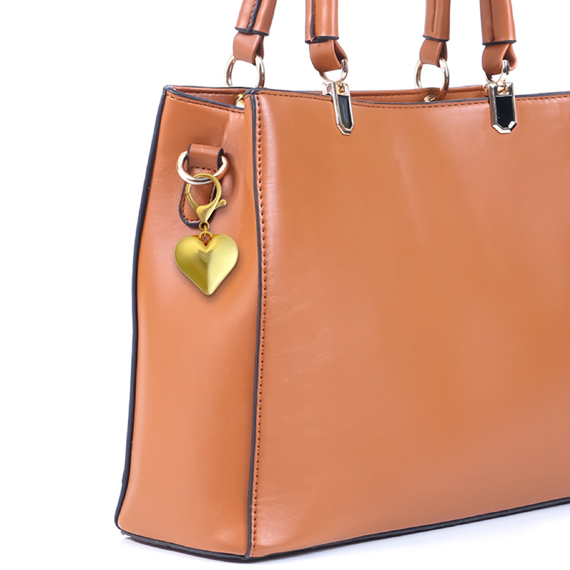 slide 2 of 3, Blue Moon Studio Large Gold-Colored Heart Charm, 1.4 in x 1.4 in