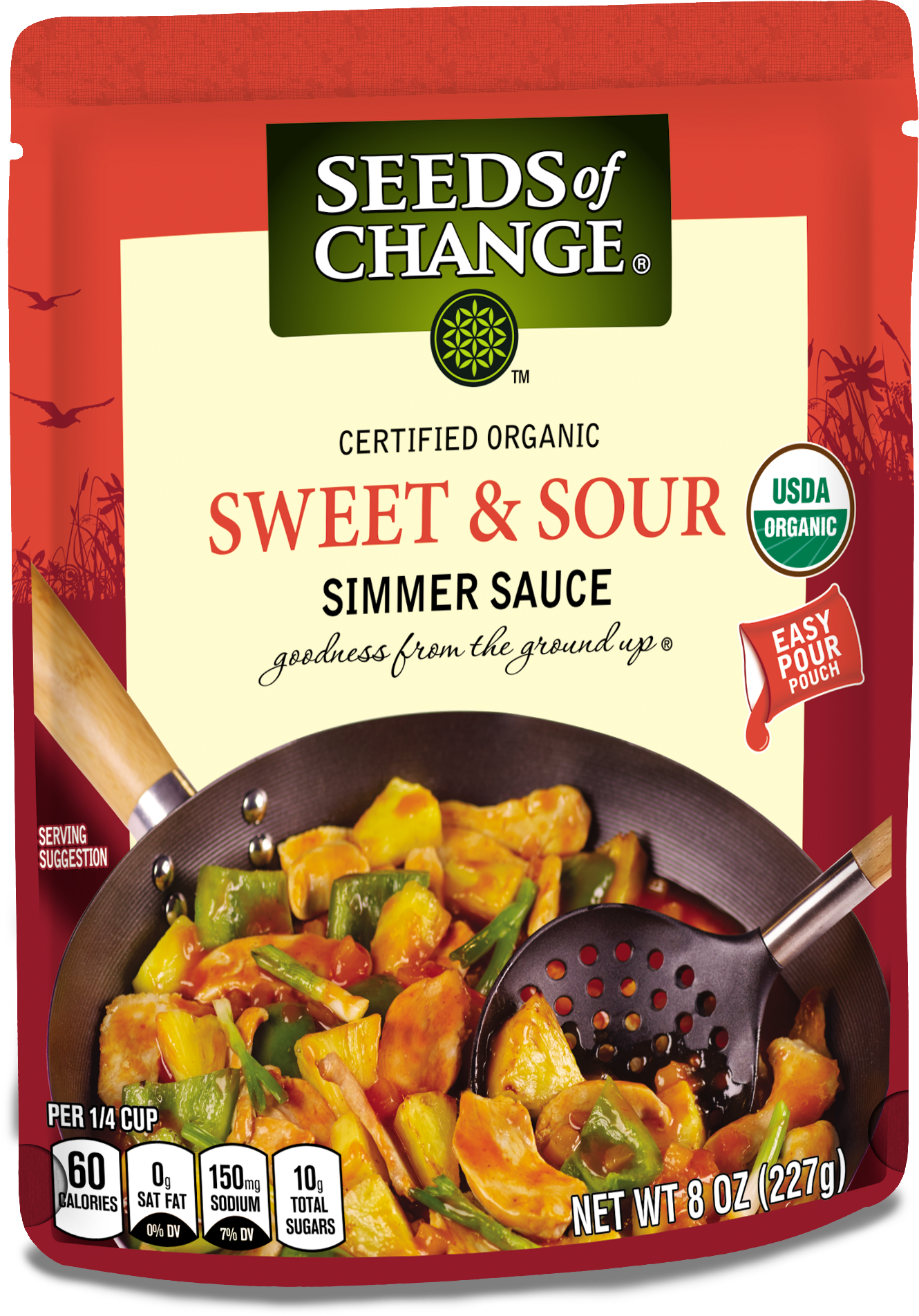 slide 1 of 3, Seeds of Change Sweet & Sour Simmer Sauce, 8.0 oz., 8 oz