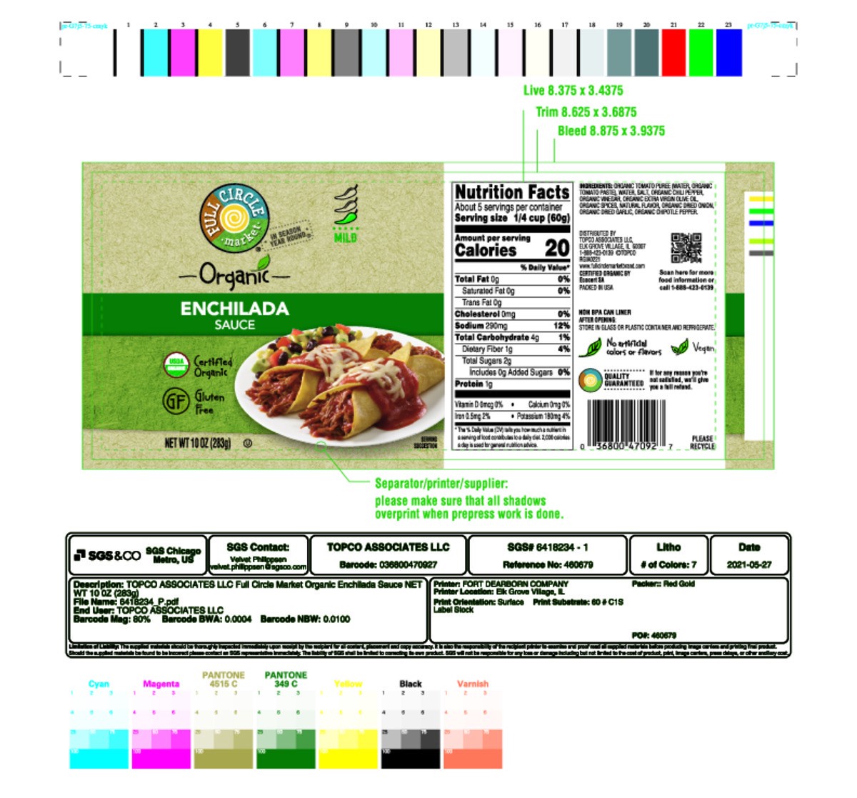 slide 16 of 18, Full Circle Market Organic Mild Enchilada Sauce 10 oz, 10 oz