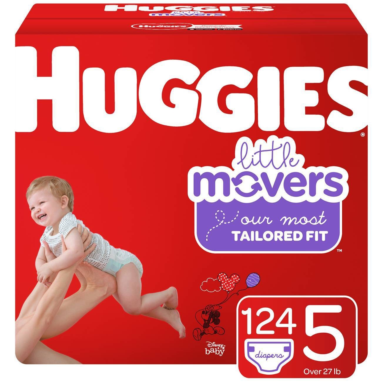 slide 1 of 3, Huggies Little Movers Diapers - Size 5, 124 ct