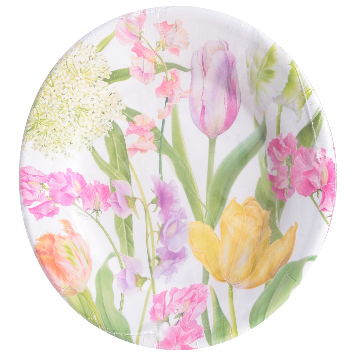 slide 5 of 12, Caspari Spring Flower Show Salad/Dinner Plates 8 ea, 